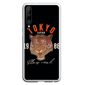 Чехол для Honor P30 с принтом Tokyo Tiger Japan в Белгороде, Силикон | Область печати: задняя сторона чехла, без боковых панелей | japan | tokyo | большая кошка | полосатый | тигр | тигрица | токио | хищник