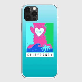 Чехол для iPhone 12 Pro Max с принтом CALIFORNIA SURF в Белгороде, Силикон |  | california | love | surf | влюбленные | закат | калифорния | любовь | море | пальма