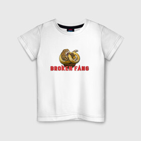 Детская футболка хлопок с принтом CS:GO - Broken fang в Белгороде, 100% хлопок | круглый вырез горловины, полуприлегающий силуэт, длина до линии бедер | Тематика изображения на принте: broken fang | csgo | operation