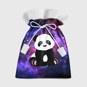 Подарочный 3D мешок с принтом Space Panda в Белгороде, 100% полиэстер | Размер: 29*39 см | animal | bear | panda | space | star | вселенная | галактика | животные | звёзды | космос | медведь | миша | панда