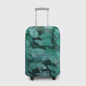 Чехол для чемодана 3D с принтом Зелень в Белгороде, 86% полиэфир, 14% спандекс | двустороннее нанесение принта, прорези для ручек и колес | абстракция | молодежное | пестрое | стиль | тренд | хайп