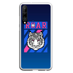 Чехол для Honor P30 с принтом Roar Tiger в Белгороде, Силикон | Область печати: задняя сторона чехла, без боковых панелей | Тематика изображения на принте: roar | большая кошка | полосатый | тигр | тигрица | хищник