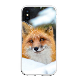 Чехол для iPhone XS Max матовый с принтом Лисичка на сугробе в Белгороде, Силикон | Область печати: задняя сторона чехла, без боковых панелей | fox | foxy | животное | звери | лиса | лисенок | лисичка | милая | рыжая | фокс