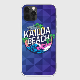 Чехол для iPhone 12 Pro с принтом KAILUA BEACH в Белгороде, силикон | область печати: задняя сторона чехла, без боковых панелей | kailua | акула | закат | море | отдых | отпуск | пальмы | пляж