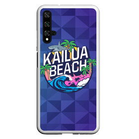 Чехол для Honor 20 с принтом KAILUA BEACH в Белгороде, Силикон | Область печати: задняя сторона чехла, без боковых панелей | kailua | акула | закат | море | отдых | отпуск | пальмы | пляж