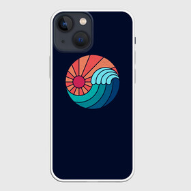 Чехол для iPhone 13 mini с принтом Sun and Sea. Yin and Yang в Белгороде,  |  | a | and | eang | lights | mosaic | of | sea | sun | symbiosis | the | wave | yin | волны | и | ин | лучи | мозаика | море | океан | симбиоз | солнечные | солнца | солнце | ян
