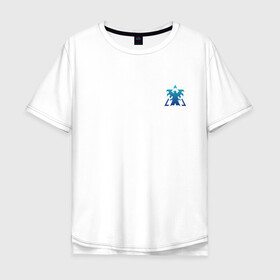 Мужская футболка хлопок Oversize с принтом Terran logo mini | Blue в Белгороде, 100% хлопок | свободный крой, круглый ворот, “спинка” длиннее передней части | marine | terran | земляне | маринос | морпехи | раса людей | терран