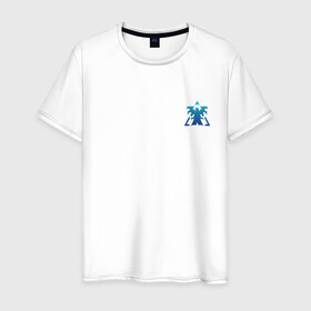 Мужская футболка хлопок с принтом Terran logo mini | Blue в Белгороде, 100% хлопок | прямой крой, круглый вырез горловины, длина до линии бедер, слегка спущенное плечо. | Тематика изображения на принте: marine | terran | земляне | маринос | морпехи | раса людей | терран
