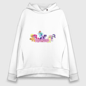 Женское худи Oversize хлопок с принтом My Little Pony Happy Birthday в Белгороде, френч-терри — 70% хлопок, 30% полиэстер. Мягкий теплый начес внутри —100% хлопок | боковые карманы, эластичные манжеты и нижняя кромка, капюшон на магнитной кнопке | Тематика изображения на принте: applejack | friendship | mylittlepony | rainbow dash | twilight sparkle | waifu | вайфу | дружба это магия | друзья | кони | моя маленькая пони | мультфильм | пони | радуга | ренбоу деш | эплджек