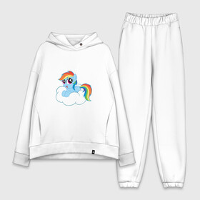 Женский костюм хлопок Oversize с принтом My Little Pony Rainbow Dash в Белгороде,  |  | applejack | friendship | mylittlepony | rainbow dash | twilight sparkle | waifu | вайфу | дружба это магия | друзья | кони | моя маленькая пони | мультфильм | пони | радуга | ренбоу деш | эплджек