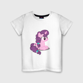Детская футболка хлопок с принтом Pony Pink Mammal Purple - Litt в Белгороде, 100% хлопок | круглый вырез горловины, полуприлегающий силуэт, длина до линии бедер | Тематика изображения на принте: applejack | friendship | mylittlepony | rainbow dash | twilight sparkle | waifu | вайфу | дружба это магия | друзья | кони | моя маленькая пони | мультфильм | пони | радуга | ренбоу деш | эплджек