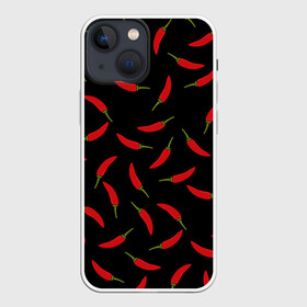 Чехол для iPhone 13 mini с принтом Chili peppers в Белгороде,  |  | chili peppers | горячий | еда | овощ | острый | перец чили | узор