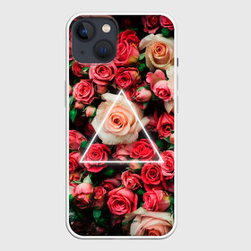 Чехол для iPhone 13 с принтом ROSE NEON | РОЗЫ НЕОН в Белгороде,  |  | rose | женская | любовь | молодежь | мужская | неон | розы | свобода