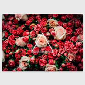 Поздравительная открытка с принтом ROSE NEON | РОЗЫ НЕОН в Белгороде, 100% бумага | плотность бумаги 280 г/м2, матовая, на обратной стороне линовка и место для марки
 | rose | женская | любовь | молодежь | мужская | неон | розы | свобода