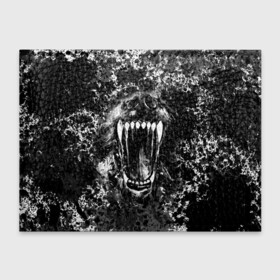 Обложка для студенческого билета с принтом Волчья пасть в Белгороде, натуральная кожа | Размер: 11*8 см; Печать на всей внешней стороне | волк | волчья пасть | животные | зубы | оскал | рык | собака