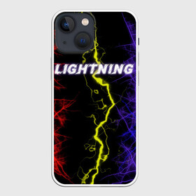 Чехол для iPhone 13 mini с принтом Lightning | Молния в Белгороде,  |  | женская | краски | молния | молодёжь | мужская | надпись | неон | погода | свобода | тренд