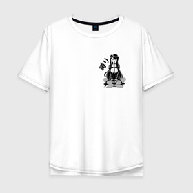 Мужская футболка хлопок Oversize с принтом Shibari в Белгороде, 100% хлопок | свободный крой, круглый ворот, “спинка” длиннее передней части | Тематика изображения на принте: ahegao | anime | bandage | shibari | аниме | ахегао | бандаж | тян | шибари