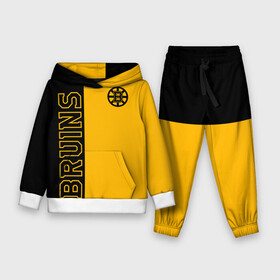 Детский костюм 3D (с толстовкой) с принтом NHL BOSTON BRUINS в Белгороде,  |  | black | boston | bruins | hockey | ice | logo | nhl | sport | usa | бостон | брюинз | кубок | логотип | нхл | спорт | стэнли | хоккей