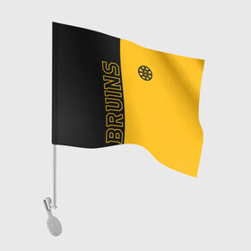 Флаг для автомобиля с принтом NHL BOSTON BRUINS в Белгороде, 100% полиэстер | Размер: 30*21 см | black | boston | bruins | hockey | ice | logo | nhl | sport | usa | бостон | брюинз | кубок | логотип | нхл | спорт | стэнли | хоккей