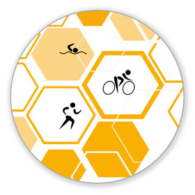 Коврик для мышки круглый с принтом Триатлон / Triathlon в Белгороде, резина и полиэстер | круглая форма, изображение наносится на всю лицевую часть | ironman | tri | triathlon | бег | велосипед | велоспорт | выносливость | мультиспорт | плавание | сила | скорость | соты | спорт | три | триатлон | троеборье | цикличный