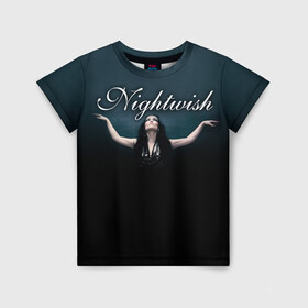 Детская футболка 3D с принтом Nightwish with Tarja в Белгороде, 100% гипоаллергенный полиэфир | прямой крой, круглый вырез горловины, длина до линии бедер, чуть спущенное плечо, ткань немного тянется | Тематика изображения на принте: nightwish | tarja | tarja turanen | turunen | найтвиш | тарья | тарья турунен | турунен