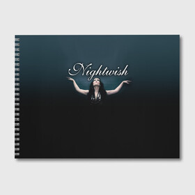 Альбом для рисования с принтом Nightwish with Tarja в Белгороде, 100% бумага
 | матовая бумага, плотность 200 мг. | nightwish | tarja | tarja turanen | turunen | найтвиш | тарья | тарья турунен | турунен