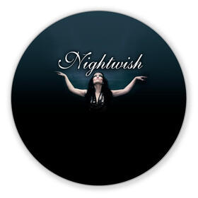 Коврик для мышки круглый с принтом Nightwish with Tarja в Белгороде, резина и полиэстер | круглая форма, изображение наносится на всю лицевую часть | nightwish | tarja | tarja turanen | turunen | найтвиш | тарья | тарья турунен | турунен