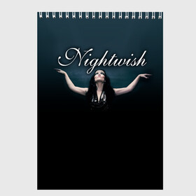 Скетчбук с принтом Nightwish with Tarja в Белгороде, 100% бумага
 | 48 листов, плотность листов — 100 г/м2, плотность картонной обложки — 250 г/м2. Листы скреплены сверху удобной пружинной спиралью | nightwish | tarja | tarja turanen | turunen | найтвиш | тарья | тарья турунен | турунен