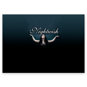Поздравительная открытка с принтом Nightwish with Tarja в Белгороде, 100% бумага | плотность бумаги 280 г/м2, матовая, на обратной стороне линовка и место для марки
 | Тематика изображения на принте: nightwish | tarja | tarja turanen | turunen | найтвиш | тарья | тарья турунен | турунен