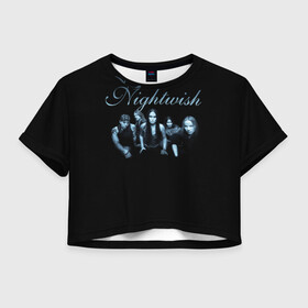 Женская футболка Crop-top 3D с принтом Nightwish with old members в Белгороде, 100% полиэстер | круглая горловина, длина футболки до линии талии, рукава с отворотами | emppu vuorinen | jukka nevalainen | nightwish | old members | sami vnsk | tarja | tarja turanen | tuomas holopainen | turunen | найтвиш | сами вянскя | тарья | тарья турунен | туомас холопайнен | турунен | эмппу вуоринен | юкка невалайнен