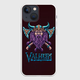 Чехол для iPhone 13 mini с принтом Valheim Viking в Белгороде,  |  | fantasy | mmo | valheim | valve | валхейм | вальхейм | викинги | выживалка | игра | королевская битва | ммо | ролевая игра | фэнтази