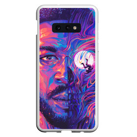 Чехол для Samsung S10E с принтом KiD CuDi | КиД КуДи в Белгороде, Силикон | Область печати: задняя сторона чехла, без боковых панелей | Тематика изображения на принте: bape | bape cudi | bape kid cudi | dape kid | kid cudi | neon | paint | space | байе кид | бейп | бейп кид куди | бейп куди | борода | брызги краски | бэйп | взгляд | голова | кид куди | космос | краска | крупным планом | лицо | луна