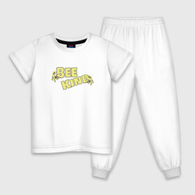 Детская пижама хлопок с принтом BeeKind в Белгороде, 100% хлопок |  брюки и футболка прямого кроя, без карманов, на брюках мягкая резинка на поясе и по низу штанин
 | bee | beekind | kind | usa | большая пчела | жаркое лето | летний | лето | пчела | пчелки