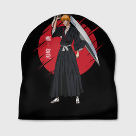 Шапка 3D с принтом BLEACH - Ichigo Kurosaki в Белгороде, 100% полиэстер | универсальный размер, печать по всей поверхности изделия | Тематика изображения на принте: anime | bleach | hollow | ichigo | kurosaki | manga | mask | matsumoto | rangiku | samurai | shihoin | yoruichi | аниме | блич | ичиго | йоруичи | куросаки | манга | маска | мацумото | онимэ | рангику | самурай | шихоин