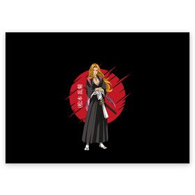 Поздравительная открытка с принтом BLEACH - Rangiku Matsumoto в Белгороде, 100% бумага | плотность бумаги 280 г/м2, матовая, на обратной стороне линовка и место для марки
 | Тематика изображения на принте: anime | bleach | hollow | ichigo | kurosaki | manga | mask | matsumoto | rangiku | samurai | shihoin | yoruichi | аниме | блич | ичиго | йоруичи | куросаки | манга | маска | мацумото | онимэ | рангику | самурай | шихоин