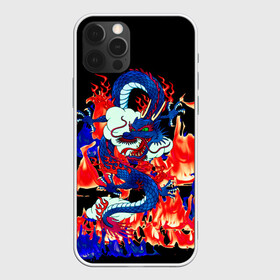 Чехол для iPhone 12 Pro Max с принтом Огненный Дракон в Белгороде, Силикон |  | Тематика изображения на принте: akatsuki | beast | dragon | fire | акацуки | дракон | животные | зверь | змей | когти | облако | огонь | узор | чб | японский