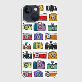 Чехол для iPhone 13 mini с принтом Фотоаппараты в Белгороде,  |  | камера | фотик | фото | фотоаппарат | фотограф | фотокамера