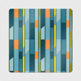 Магнит виниловый Квадрат с принтом Абстракция в стиле модерн в Белгороде, полимерный материал с магнитным слоем | размер 9*9 см, закругленные углы | abstract | modern | stripes | абстракция | модерн | полосы