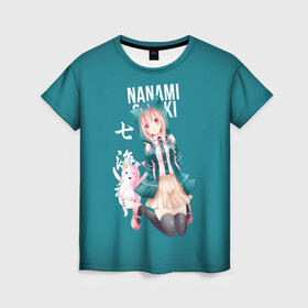 Женская футболка 3D с принтом Чиаки Нанами (Danganronpa 2) в Белгороде, 100% полиэфир ( синтетическое хлопкоподобное полотно) | прямой крой, круглый вырез горловины, длина до линии бедер | anime | chiaki nanami | danganronpa | danganronpa 2 | аниме | манга | чиаки нанами