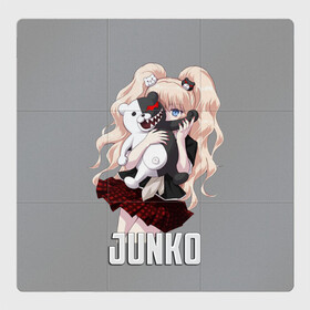 Магнитный плакат 3Х3 с принтом MONOKUMA JUNKO в Белгороде, Полимерный материал с магнитным слоем | 9 деталей размером 9*9 см | Тематика изображения на принте: anime | danganronpa | enoshima | junko | monokuma | аниме | джунко | игра | манга | медведь | монокума | робот медведь | эношима