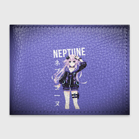 Обложка для студенческого билета с принтом Нептун   Neptune в Белгороде, натуральная кожа | Размер: 11*8 см; Печать на всей внешней стороне | anime | hyperdimension | nep nep | nepko | neppy | neptuna | neptune | purple heart | альтернативная игра | аниме | пурпурное сердце