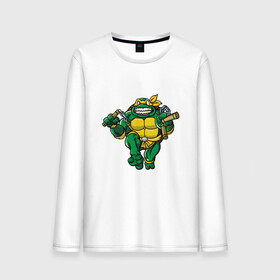 Мужской лонгслив хлопок с принтом Michelangelo в Белгороде, 100% хлопок |  | donatello | leonardo | michelangelo | ninja | pizza | raphael | turtles | донателло | животные | карате | комикс | комиксы | леонардо | микеланджело | мультфильм | мутант | мутанты | ниндзя | пицца | рафаэль | сплинтер | супергерой