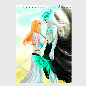 Скетчбук с принтом Bleach Grimmjow and Orihime в Белгороде, 100% бумага
 | 48 листов, плотность листов — 100 г/м2, плотность картонной обложки — 250 г/м2. Листы скреплены сверху удобной пружинной спиралью | Тематика изображения на принте: bleach brave souls bleach anime art гриммджоу и орихиме  grimmjow and orihime