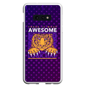 Чехол для Samsung S10E с принтом Awesome Тигр lion like в Белгороде, Силикон | Область печати: задняя сторона чехла, без боковых панелей | like | lion | кошка | крупная кошка | лев | текст | тигр | тигр с текстом