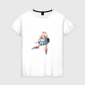 Женская футболка хлопок с принтом Персонаж в Белгороде, 100% хлопок | прямой крой, круглый вырез горловины, длина до линии бедер, слегка спущенное плечо | арт | балет | персонаж | рисунок | танец