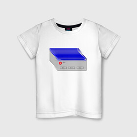 Детская футболка хлопок с принтом Ошибка Windows 95 в Белгороде, 100% хлопок | круглый вырез горловины, полуприлегающий силуэт, длина до линии бедер | 404 | 95 | error | windows | windows 95 | ошибка