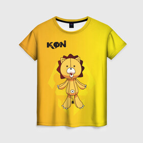 Женская футболка 3D с принтом Kon Bleach в Белгороде, 100% полиэфир ( синтетическое хлопкоподобное полотно) | прямой крой, круглый вырез горловины, длина до линии бедер | bleach | kaizou | king | kon | konpaku | кайдзоку | кон