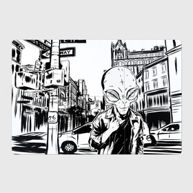 Магнитный плакат 3Х2 с принтом Портрет пришельца в Нью Йорке в Белгороде, Полимерный материал с магнитным слоем | 6 деталей размером 9*9 см | alien | art | hipster | illustration | landscape | new york | ufo | арт | иллюстрация | инопланетянин | картина | нло | нью йорк | пейзаж | пешеходный переход | пришелец | рисунок | рисунок карандашом | светофор | указатель