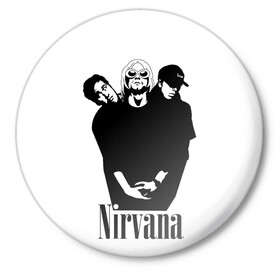 Значок с принтом Nirvana Группа в Белгороде,  металл | круглая форма, металлическая застежка в виде булавки | album | curt | kobain | music | nevermind | nirvana | rock | smells like | teen spirit | альбом | гитара | курт кобейн | музыка | невермайнд | нирвана | рок