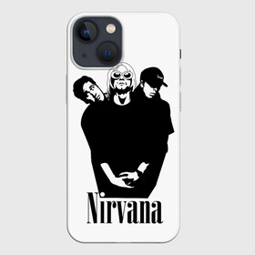 Чехол для iPhone 13 mini с принтом Nirvana Группа в Белгороде,  |  | album | curt | kobain | music | nevermind | nirvana | rock | smells like | teen spirit | альбом | гитара | курт кобейн | музыка | невермайнд | нирвана | рок